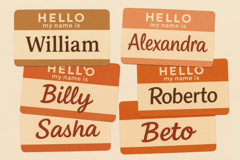 The Grammar of Nicknames