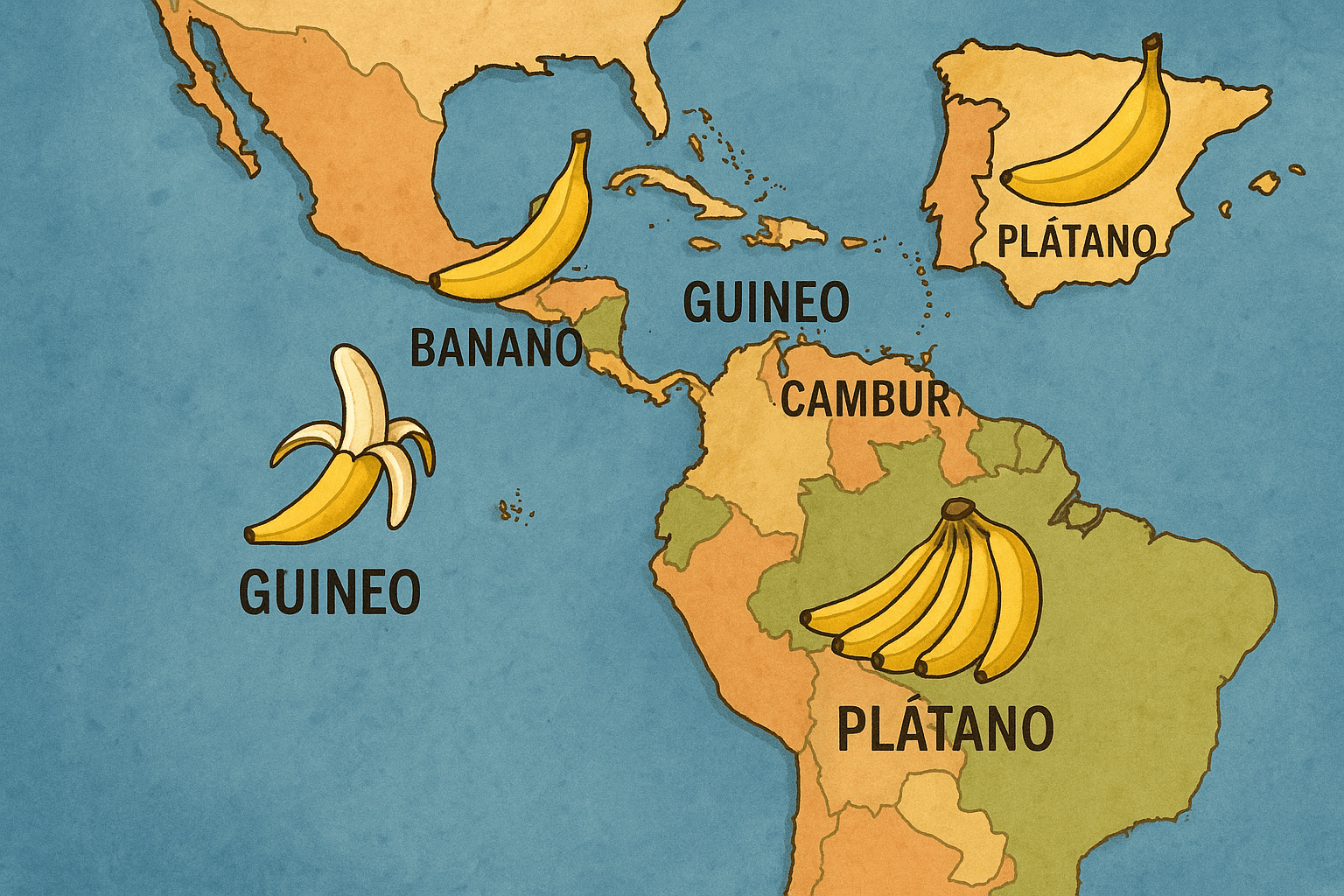The Great Banana Debate: A Spanish Word Guide