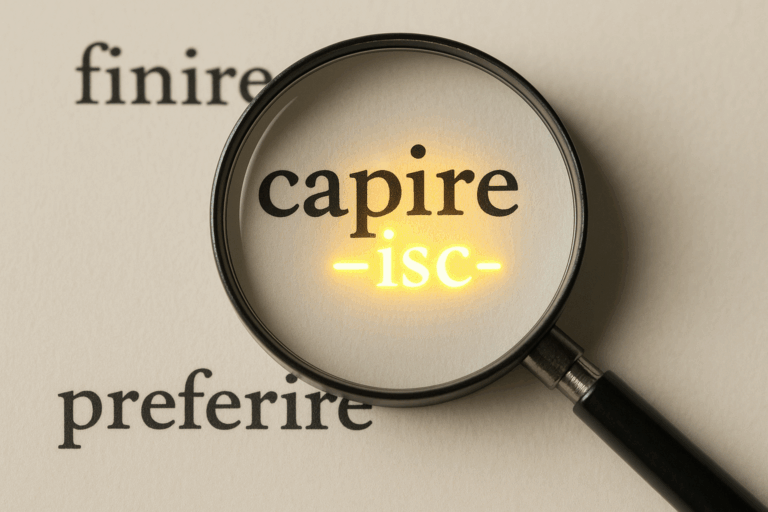 The Secret of -ISC Verbs Like ‘Capire’