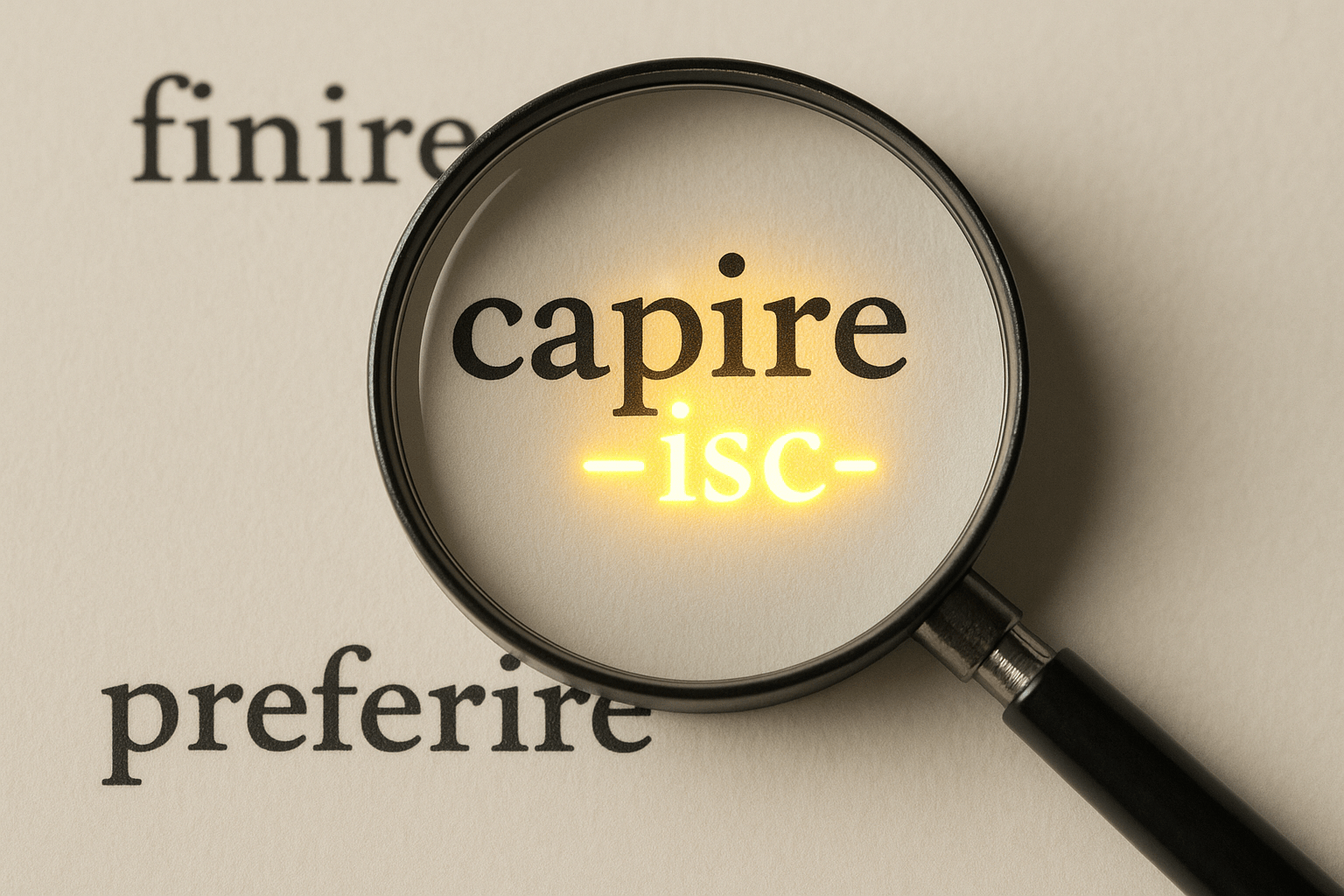 The Secret of -ISC Verbs Like ‘Capire’