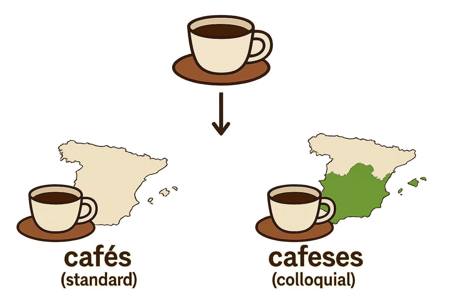The Plural of ‘Café’: A Dialect Test