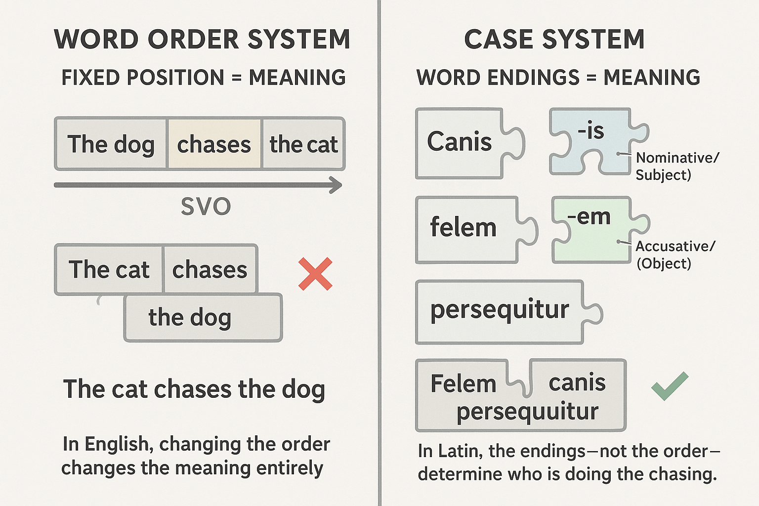 Who Did What? Case vs. Word Order