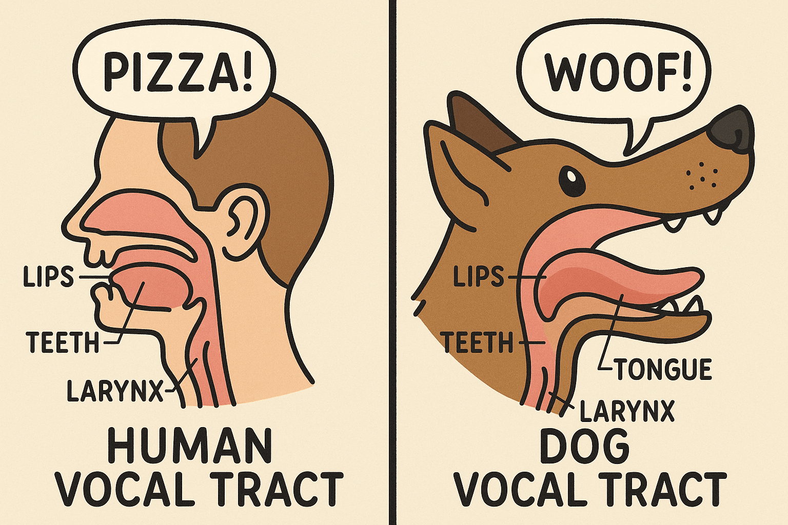 Why Can’t Your Dog Say ‘Pizza’?