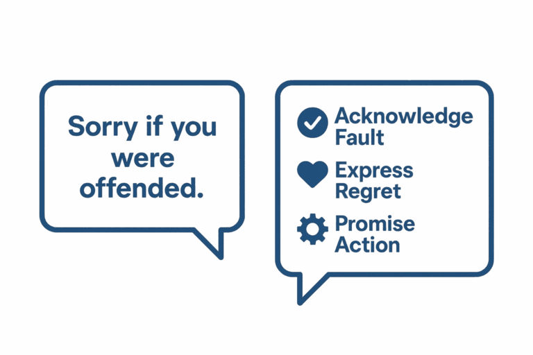 Linguistics of the Perfect Apology
